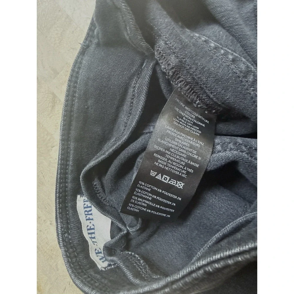WE THE FREE By Free People Level Up Slit Bootcut Jeans Women's Size 27 Black